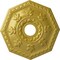 Ekena Millwork Nottingham Ceiling Medallion (Fits Canopies up to 4 5/8"), 18"OD x 3 1/2"ID x 1 1/2"P, Rich Gold CM18NTRGS - alternate 1